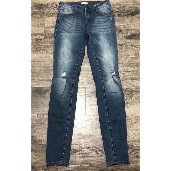 Blue Asphalt Denim - Blue Asphalt Women's Size 1/25 Jeans Killer Curves Skinny Dark Blue Stretch E2
